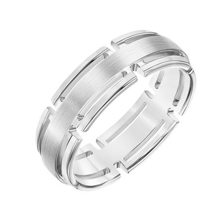 Matte Open Link 7mm Wedding Band 1