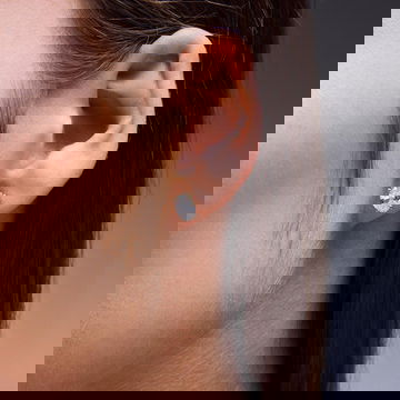 Oval Lab Grown Diamond Stud Earrings 1