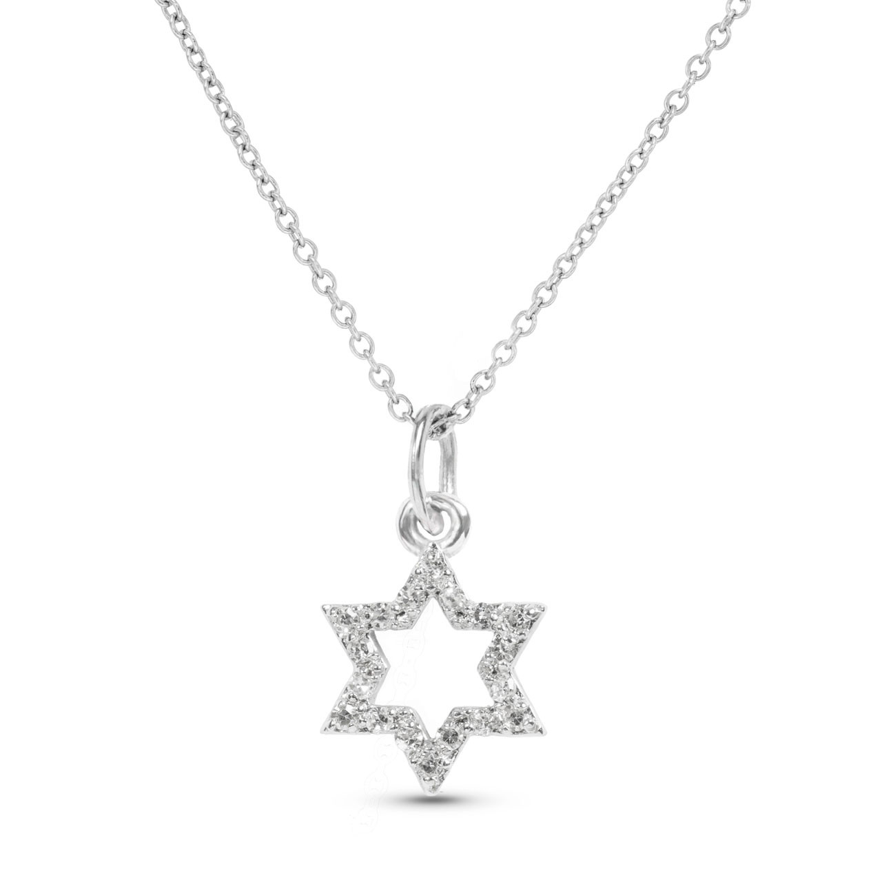 Star of David Diamond Pendant Necklace