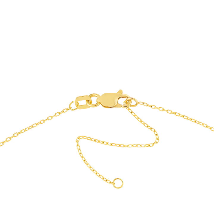 Personalized Block Font Nameplate Necklace In Yellow Gold 14K