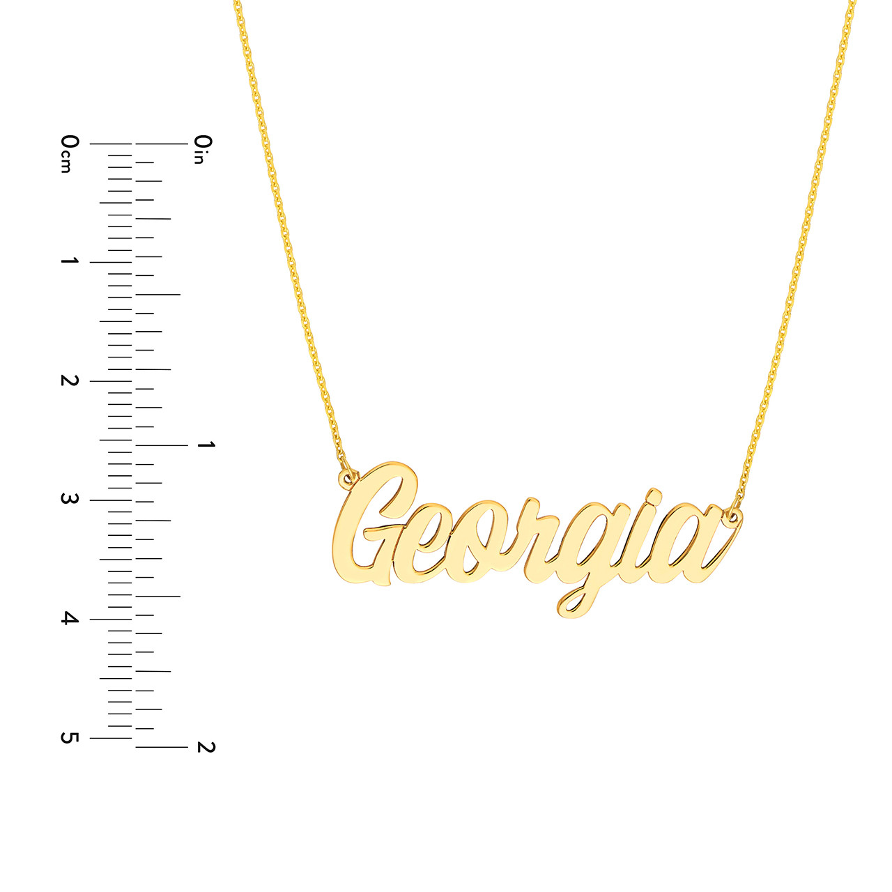 Personalized Script Font Nameplate Necklace