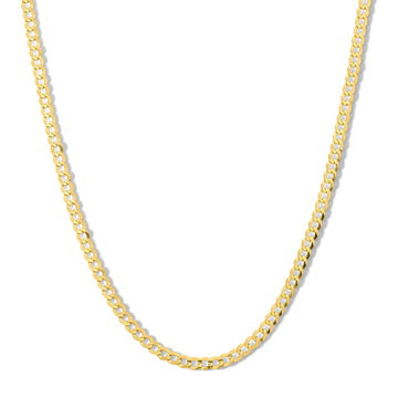 16 Inch Curb Chain Necklace In Yellow Gold 14K