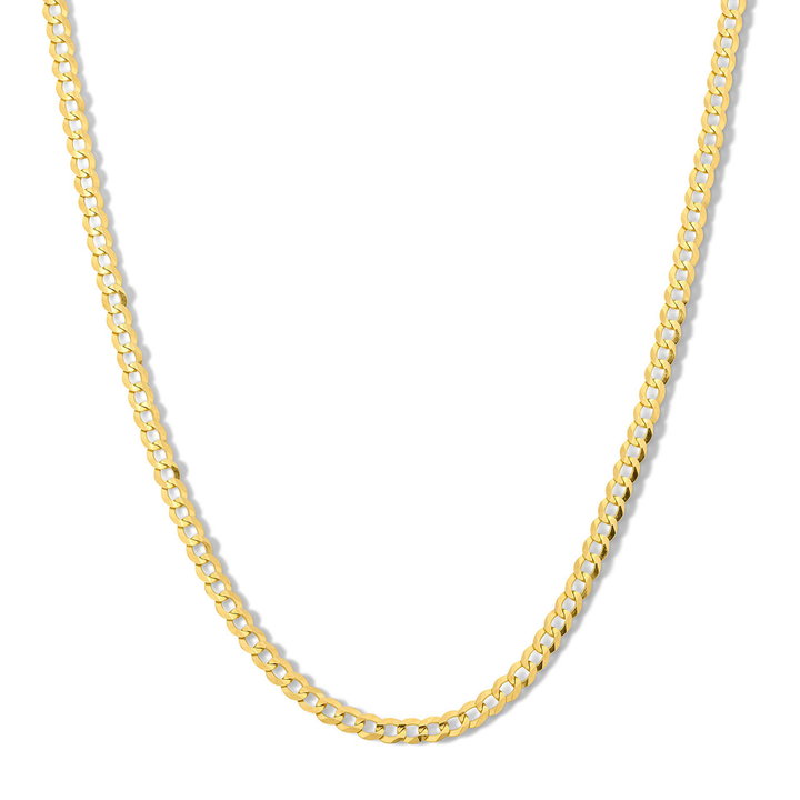 16 Inch Curb Chain Necklace In Yellow Gold 14K