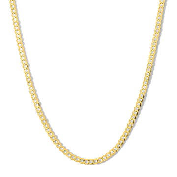 16 Inch Curb Chain Necklace In Yellow Gold 14K