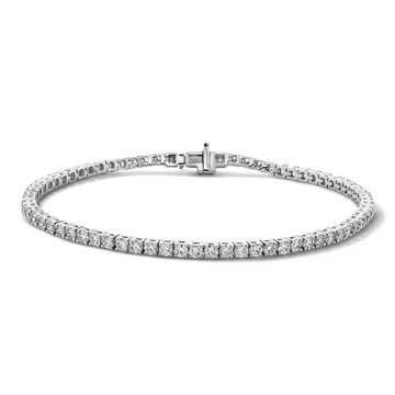 Classic Lab Grown Diamond Tennis Bracelet In White Gold 14K