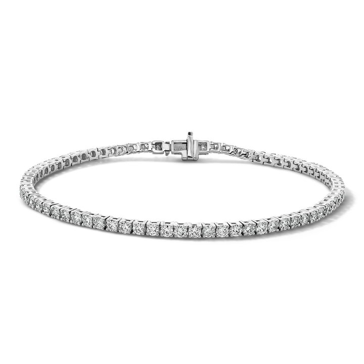 Classic Lab Grown Diamond Tennis Bracelet In White Gold 14K