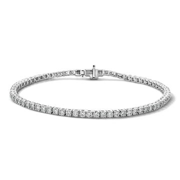 Classic Lab Grown Diamond Tennis Bracelet In White Gold 14K