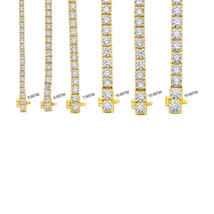 Classic Lab Grown Diamond Tennis Bracelet In White Gold 14K