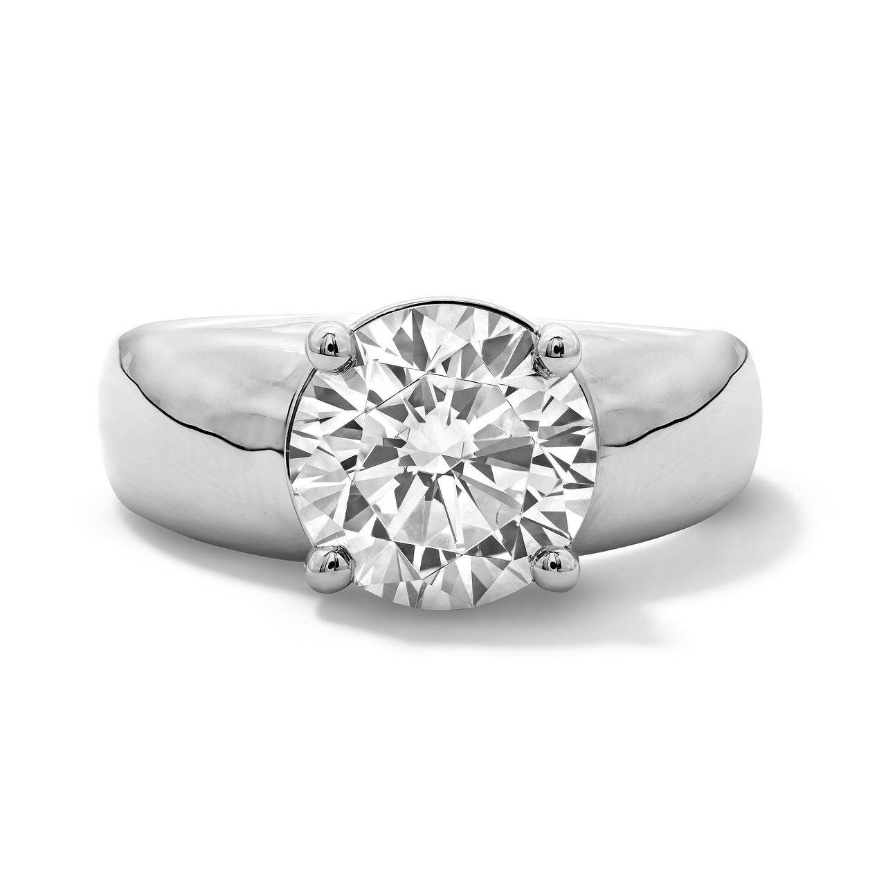 Wide Band Solitaire Engagement Setting by Adorette