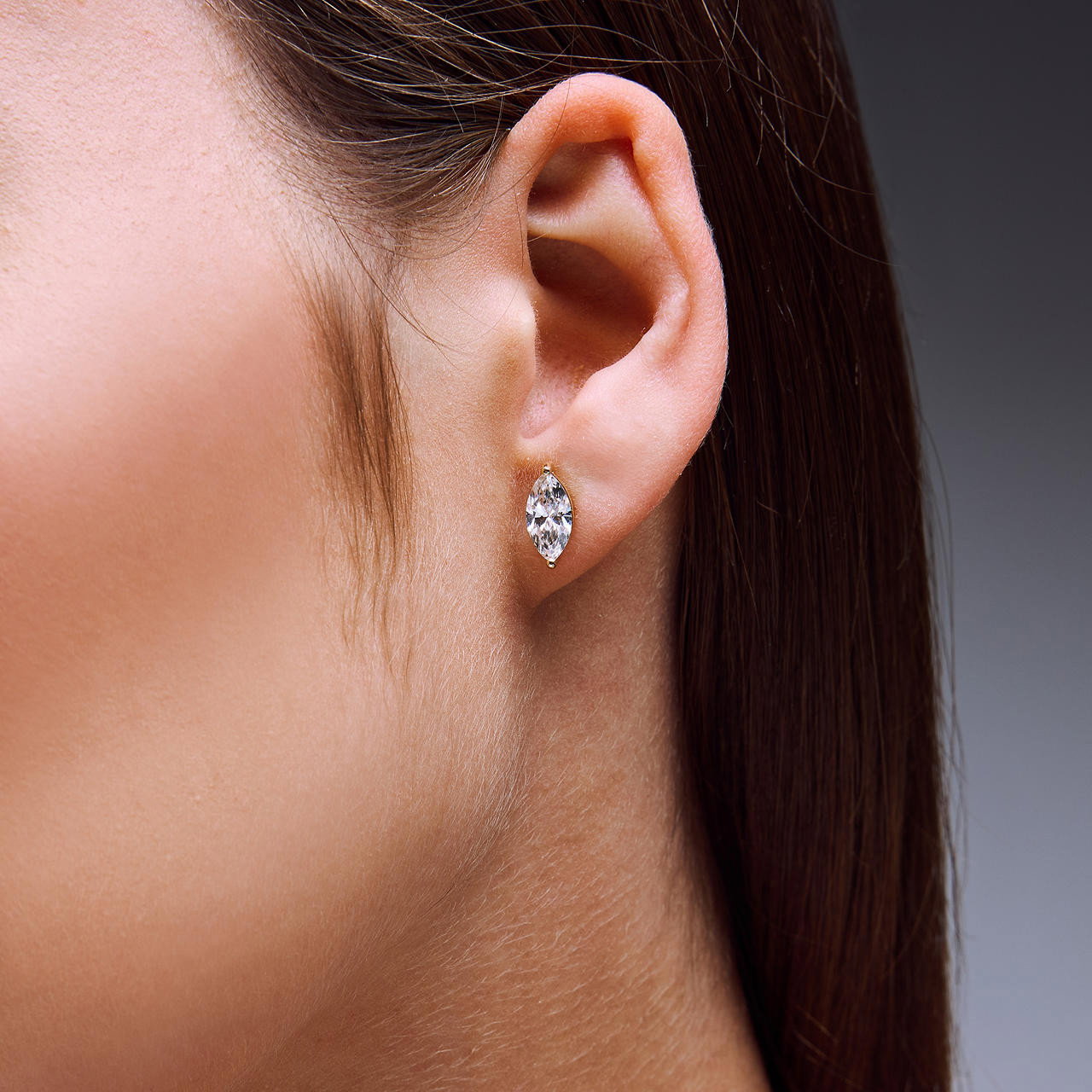 Marquise Lab Grown Diamond Stud Earrings