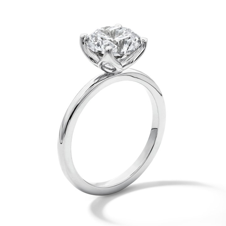 Tulip Prong Solitaire Engagement Setting by Adorette In White Gold 14K