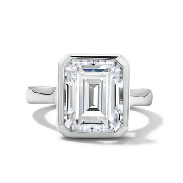 Modern Bezel Engagement Setting by Adorette In White Gold 14K