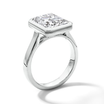 Modern Bezel Engagement Setting by Adorette In White Gold 14K
