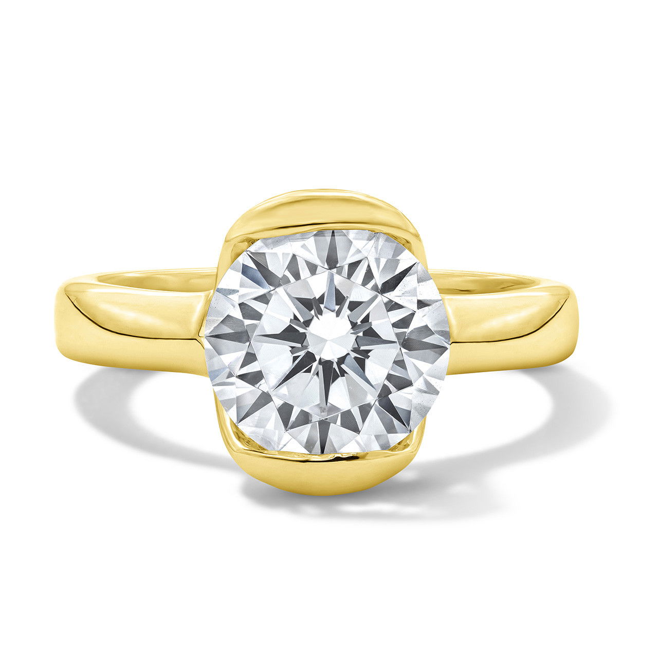 Half Bezel Solitaire Engagement Setting by Adorette 0