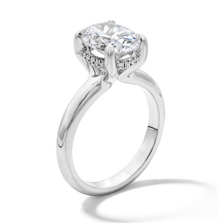 Michael M. Solitaire Hidden Halo Engagement Setting In White Gold 18K