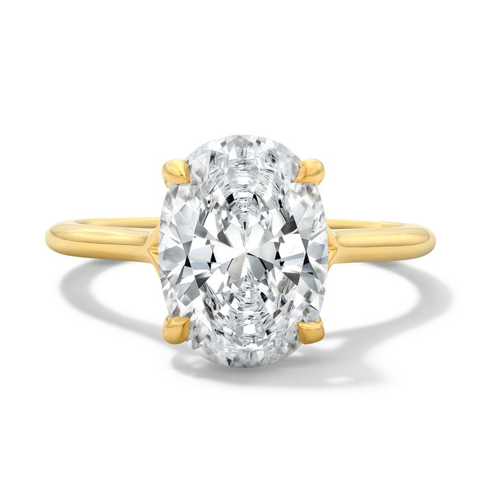 Michael M. Crown Hidden Halo Solitaire Engagement Setting In Yellow Gold 18K