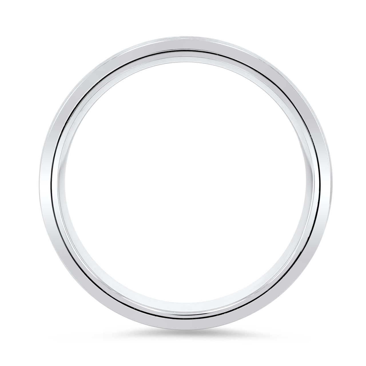 Matte Bevel Edge Wedding Band 2