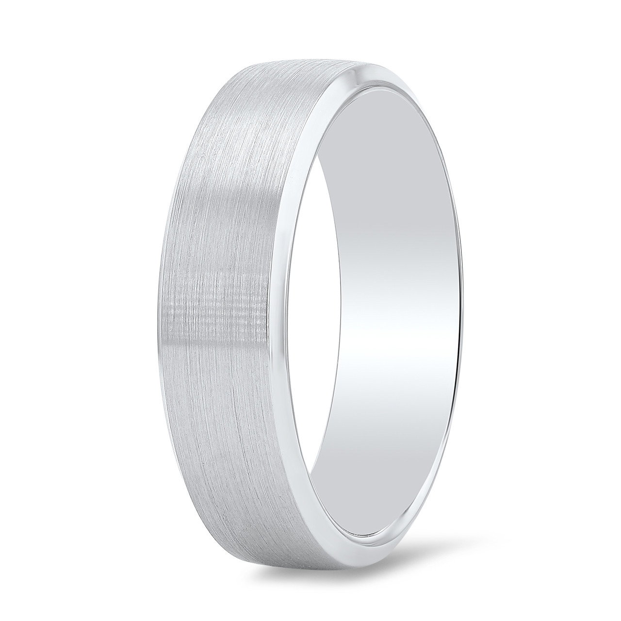 Matte Bevel Edge Wedding Band