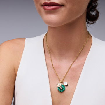 Malachite Diamond Large Starburst Charm 2