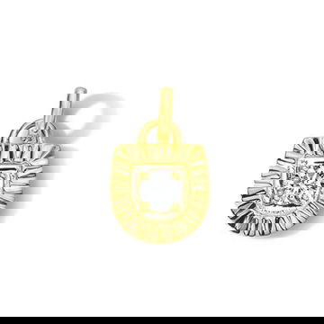 Diamond Shield Sunburst Charm 0