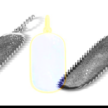 Lapis Dog Tag Charm 0