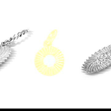 Diamond Circle Sunburst Charm 0