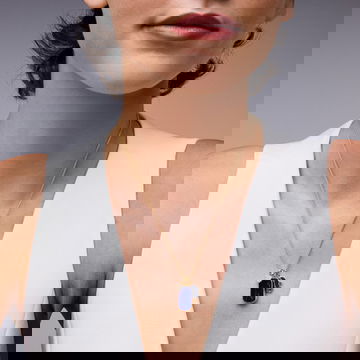 Malachite Dog Tag Charm 2