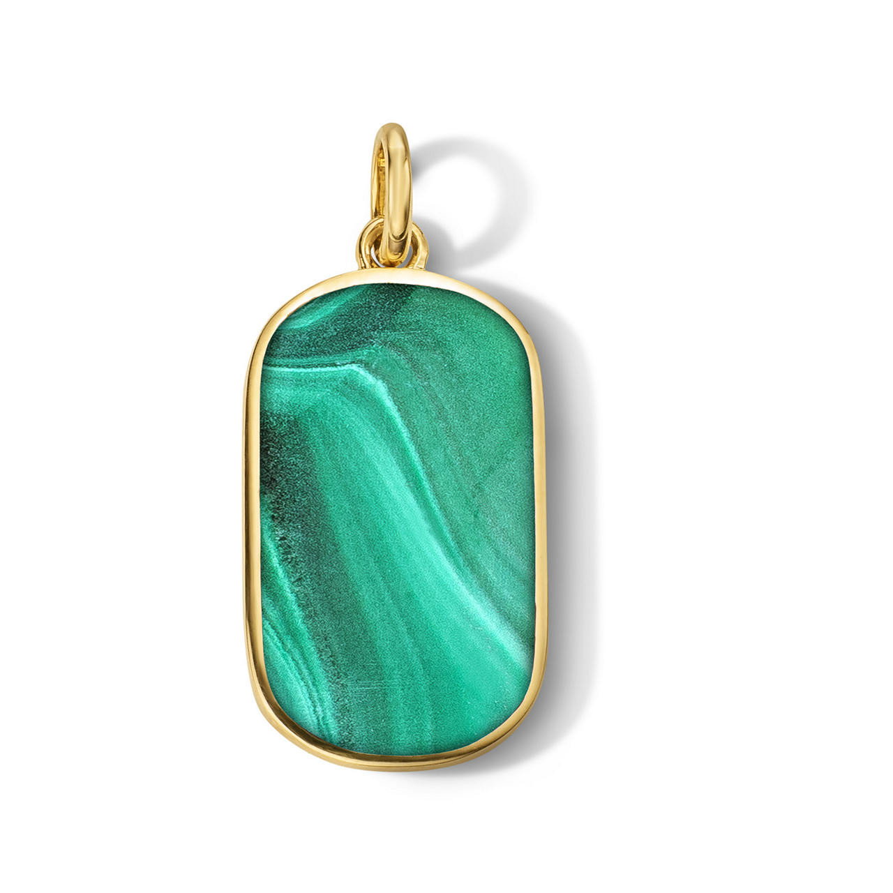 Malachite Dog Tag Charm 0