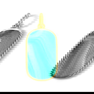 Malachite Dog Tag Charm 0