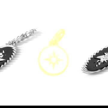 Black Onyx Diamond Small Starburst Charm 0
