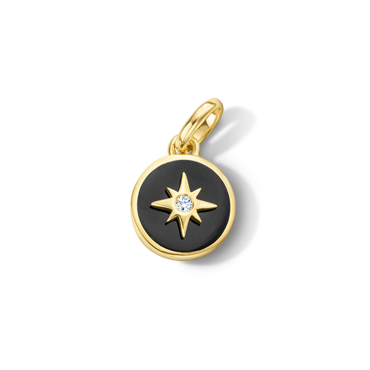 Black Onyx Diamond Small Starburst Charm 0
