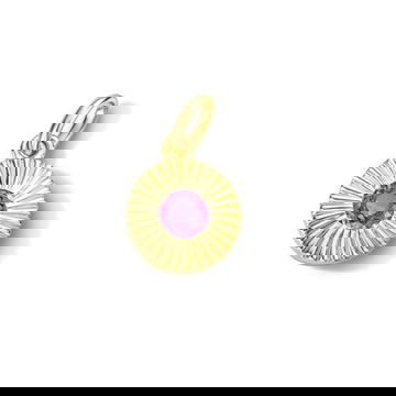 Amethyst Circle Sunburst Charm 0