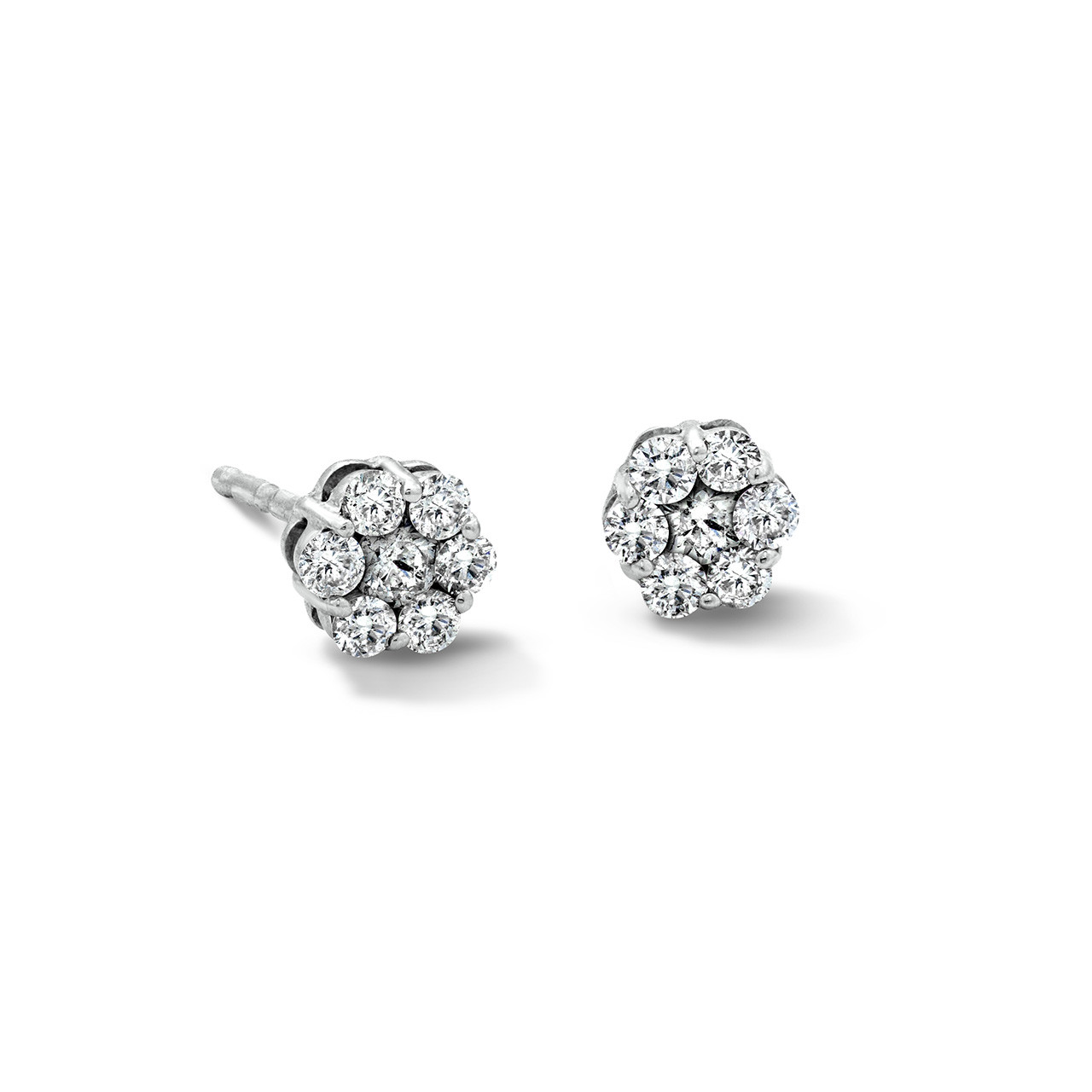 Cluster Diamond Stud Earrings 0