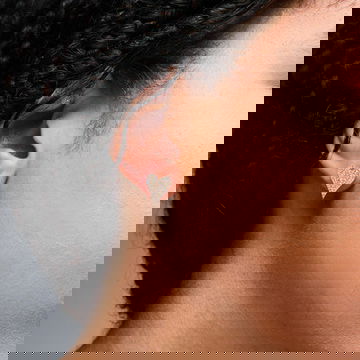 Pave Diamond Heart Stud Earrings 1