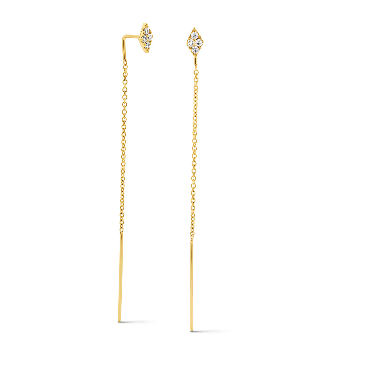 Kite Diamond Threader Earrings 0