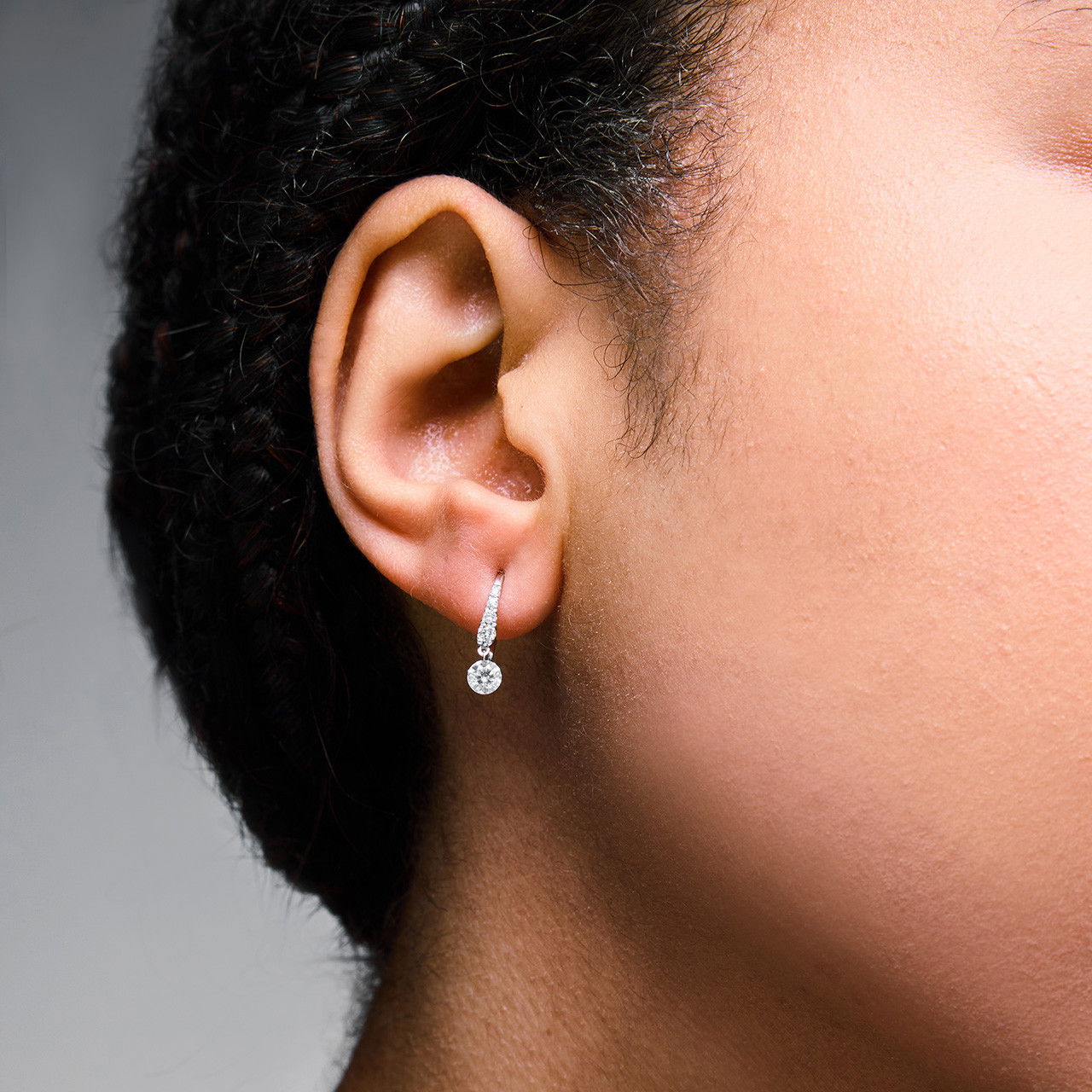 Floating Diamond Drop Earrings