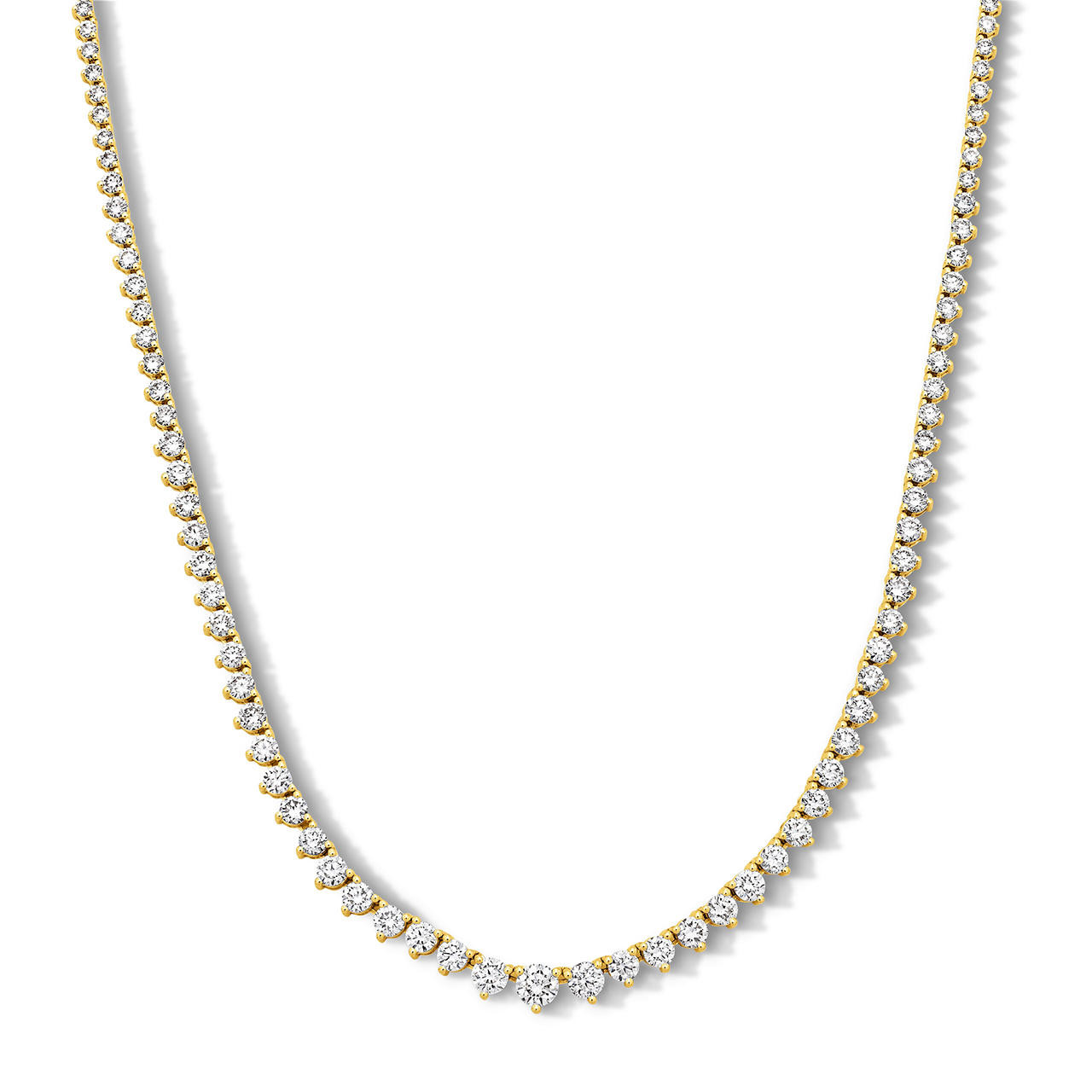 Graduated Lab Grown Diamond Riviera Necklace