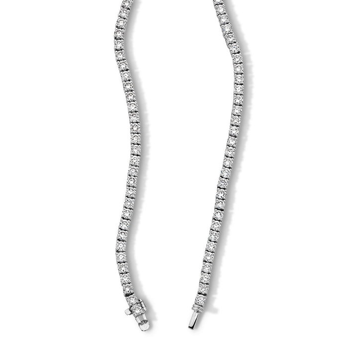 Classic Lab Grown Diamond Tennis Necklace In White Gold 14K