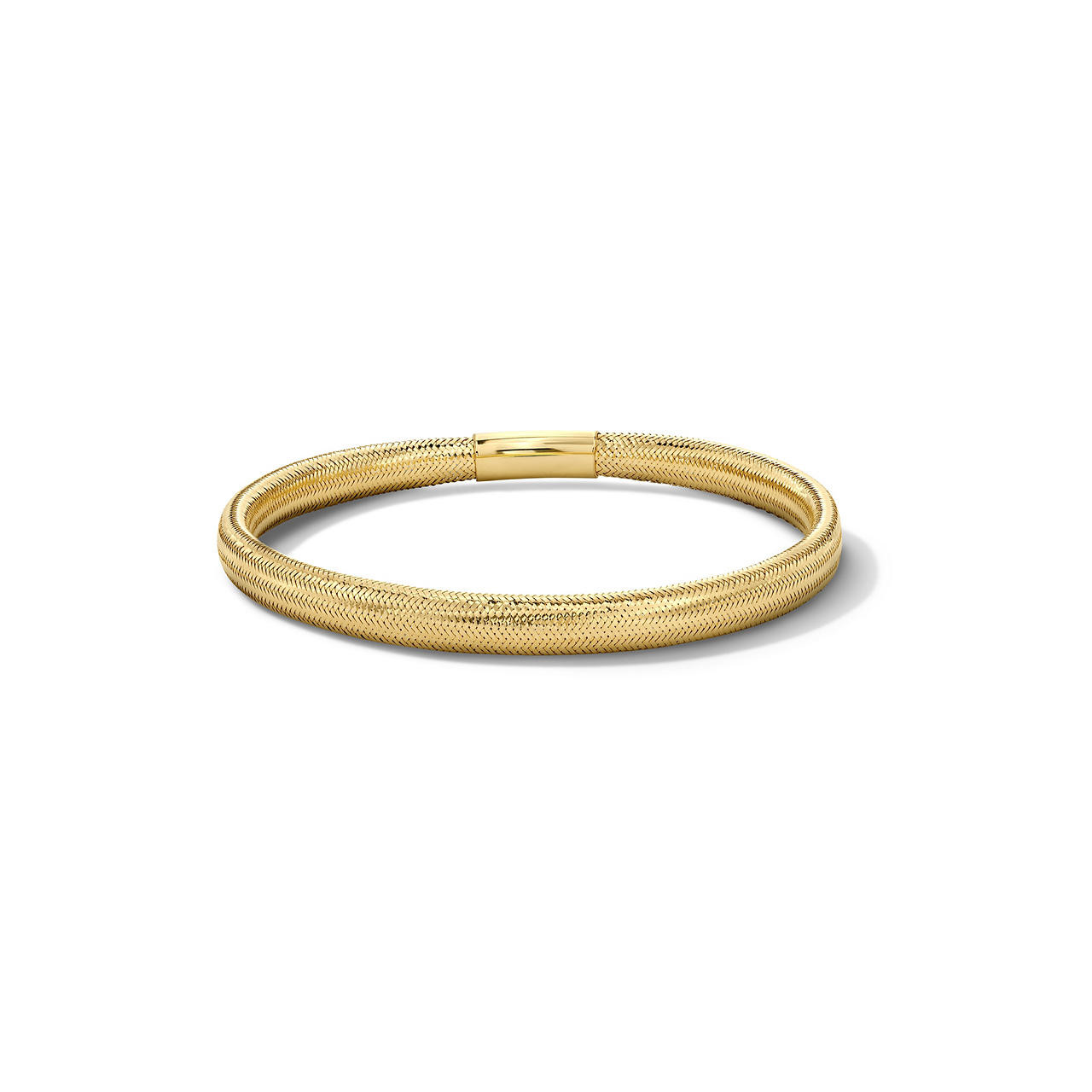Gold Stretch Large Bangle Bracelet