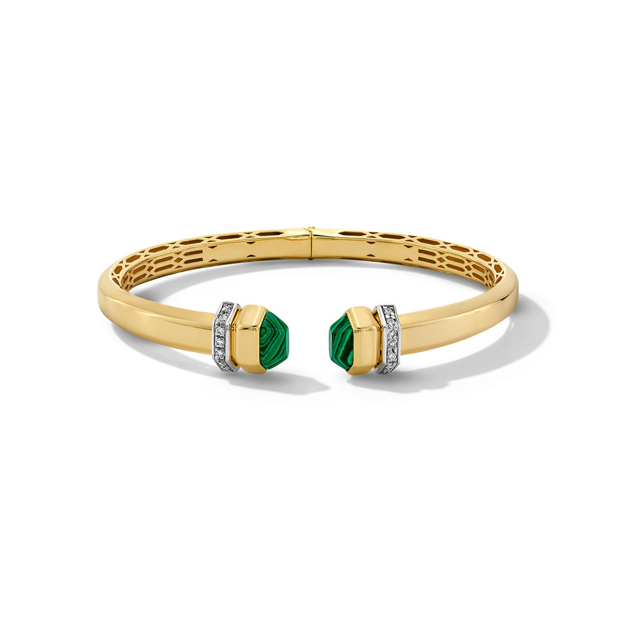 Gold Malachite Cuff Bracelet 0