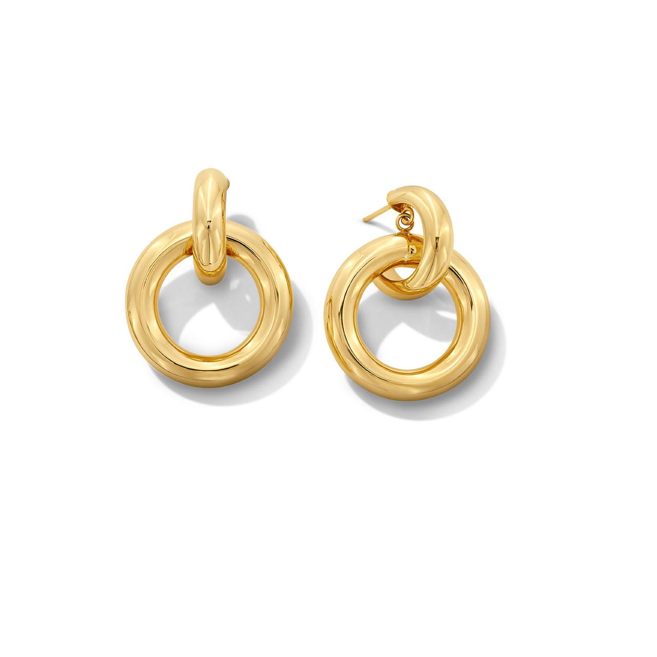 Double Hoop Hollow Dangle Earrings
