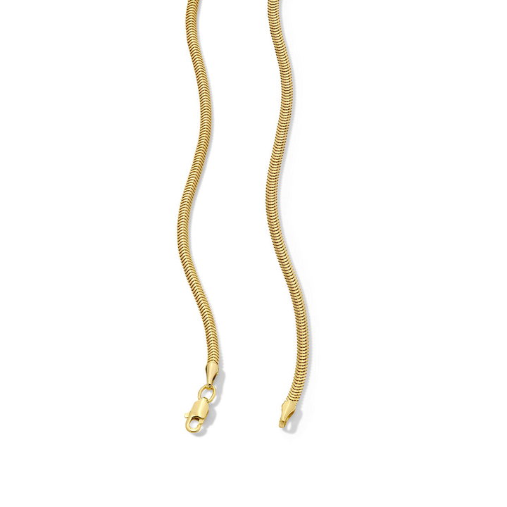 Gold Snake Chain Necklace In Yellow Gold 14K