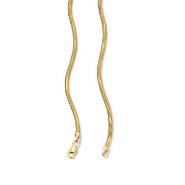 Gold Snake Chain Necklace In Yellow Gold 14K