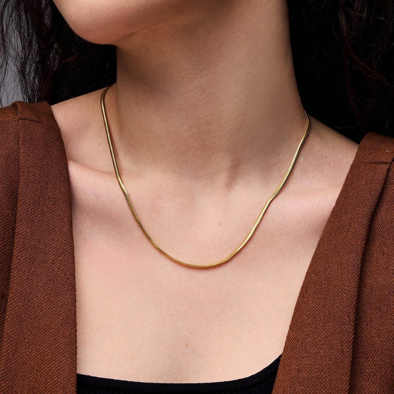 Gold Snake Chain Necklace