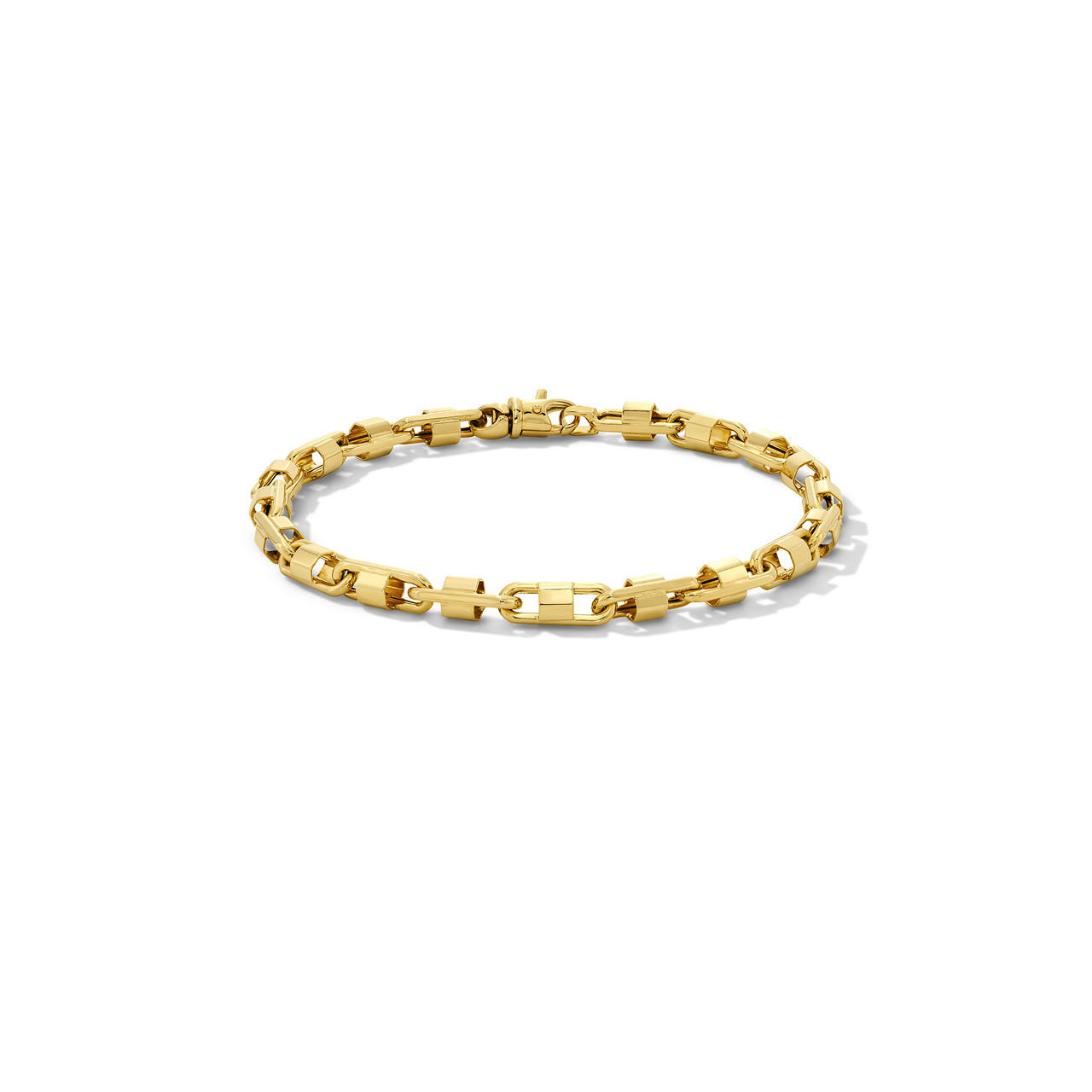 Gold Oval Lock Bracelet 0