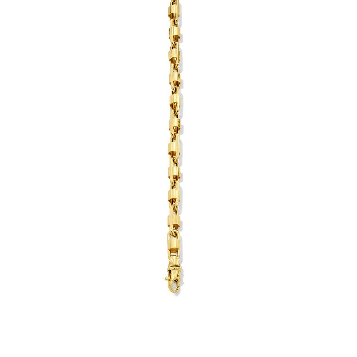 Gold Oval Lock Bracelet In Yellow Gold 14K