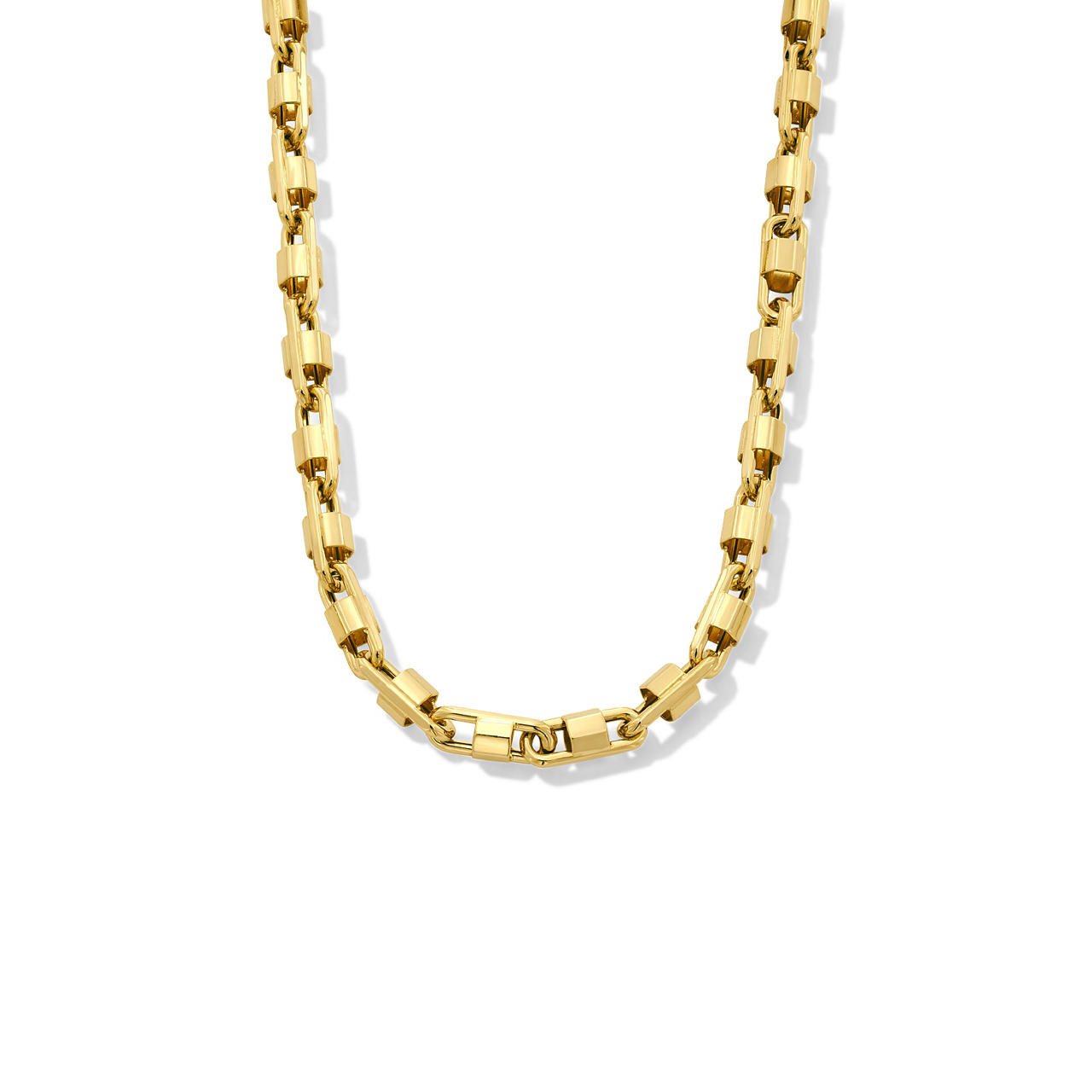 Gold Oval Lock Necklace 0