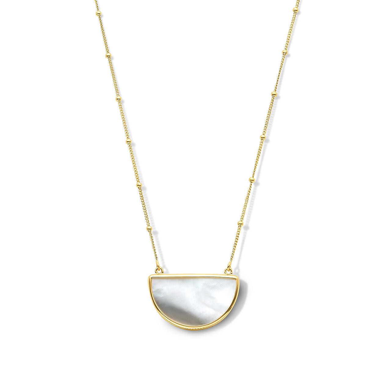 Mother of Pearl Half-Moon Necklace 0