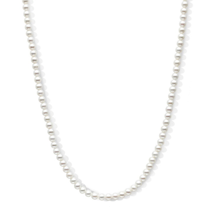 Freshwater Pearl Petite Strand Necklace In Solid 14K Yellow Gold