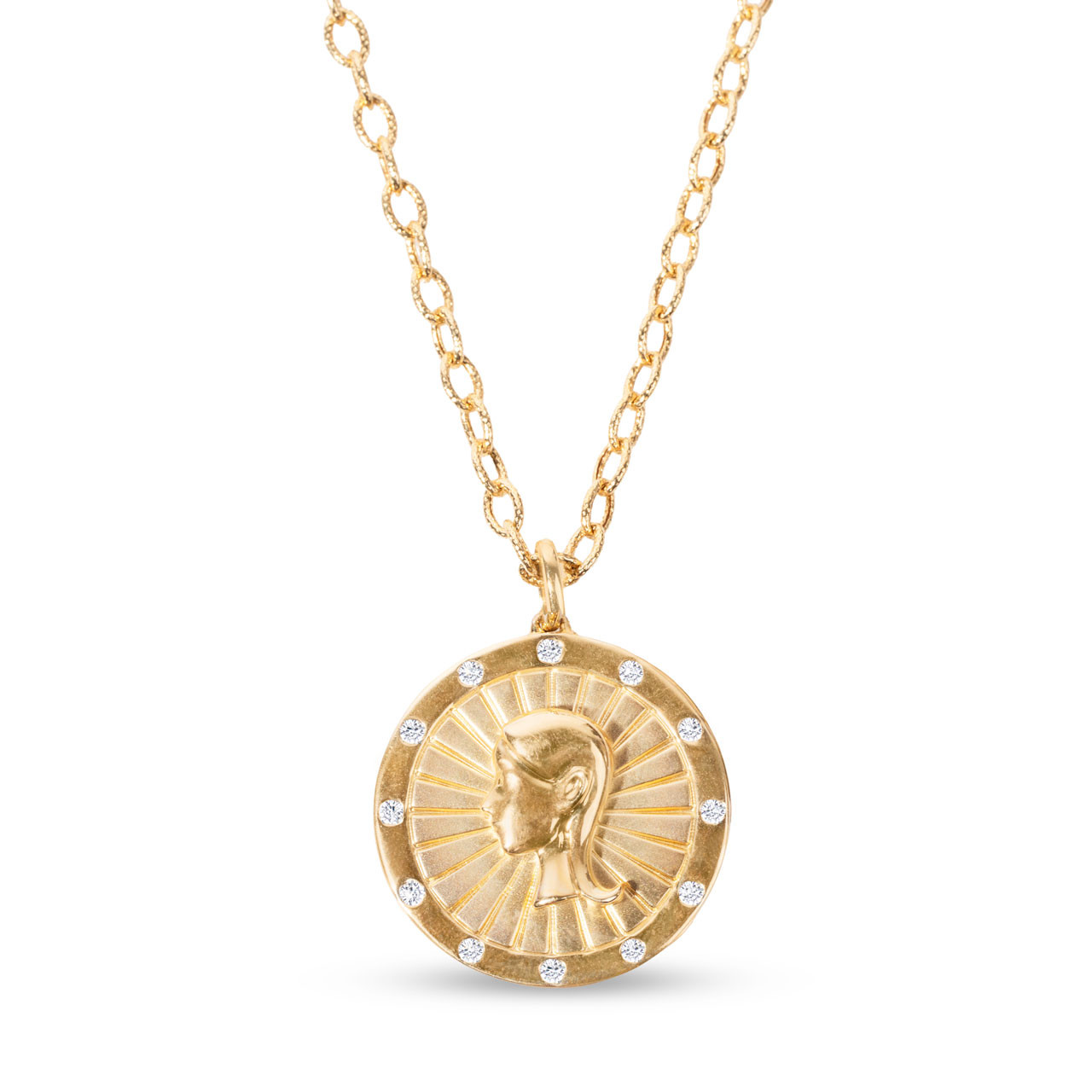 Virgo Disk Pendant Necklace 0